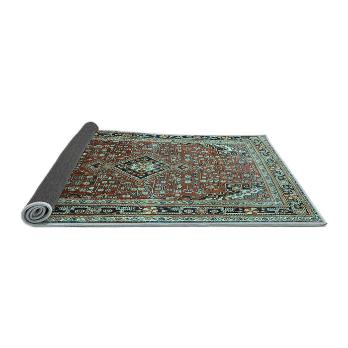 Sideview of Persian Light Blue Traditional Rug, tr560lblu