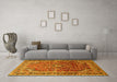 Machine Washable Persian Yellow Traditional Rug in a Living Room, wshtr560yw