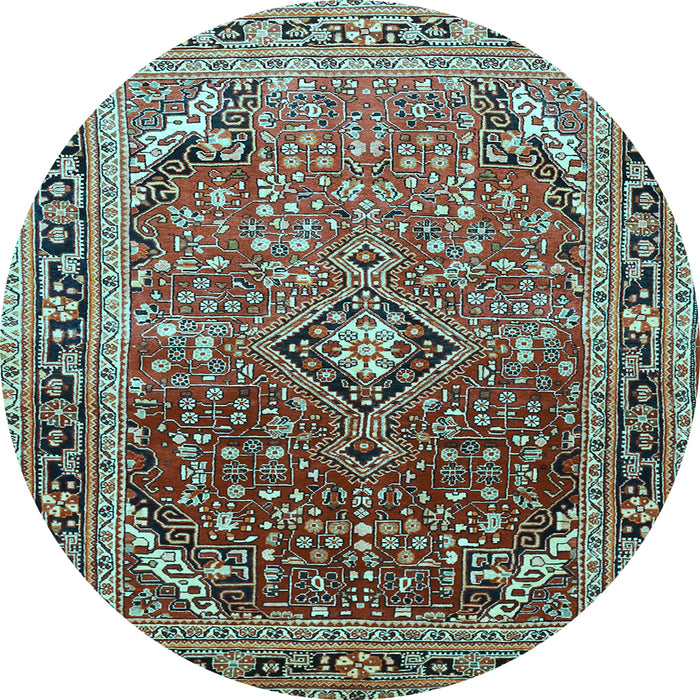 Round Persian Light Blue Traditional Rug, tr560lblu