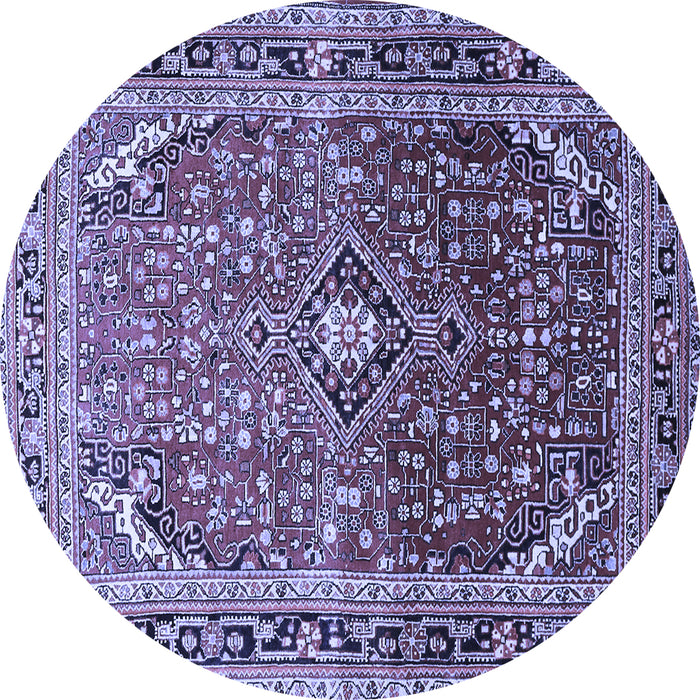 Round Persian Blue Traditional Rug, tr560blu