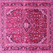 Square Persian Pink Traditional Rug, tr560pnk