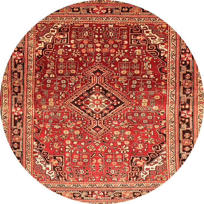 Square Persian Orange Traditional Rug, tr560org