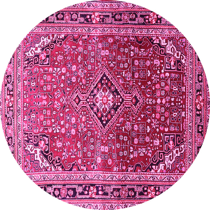 Round Persian Pink Traditional Rug, tr560pnk