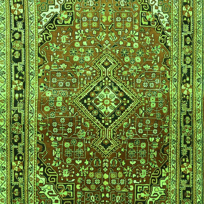 Serging Thickness of Machine Washable Persian Green Traditional Area Rugs, wshtr560grn
