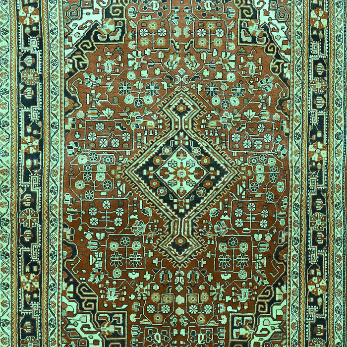 Machine Washable Persian Turquoise Traditional Area Rugs, wshtr560turq