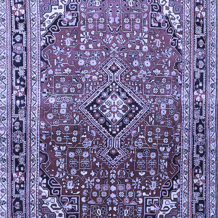 Machine Washable Persian Blue Traditional Rug, wshtr560blu