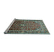 Sideview of Machine Washable Persian Light Blue Traditional Rug, wshtr560lblu