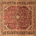 Square Persian Brown Traditional Rug, tr560brn