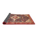 Sideview of Traditional Fire Brick Red Medallion Rug, tr561