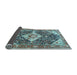 Sideview of Medallion Light Blue Traditional Rug, tr561lblu