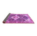 Sideview of Medallion Purple Traditional Rug, tr561pur