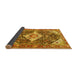 Sideview of Medallion Yellow Traditional Rug, tr561yw