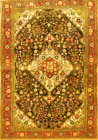 Medallion Yellow Traditional Rug, tr561yw