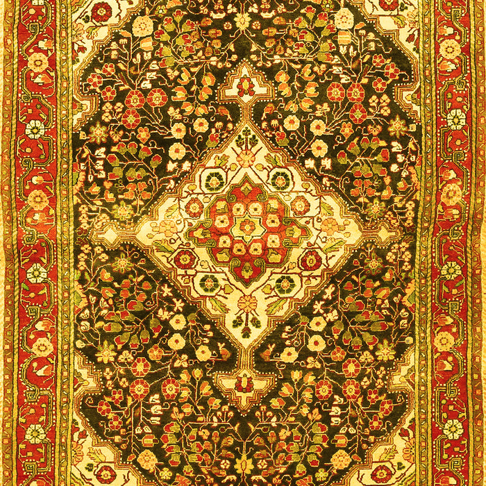 Medallion Yellow Traditional Rug, tr561yw