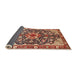 Sideview of Traditional Saffron Red Medallion Rug, tr562