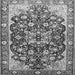 Serging Thickness of Medallion Gray Traditional Rug, tr562gry