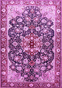 Medallion Purple Traditional Rug, tr562pur