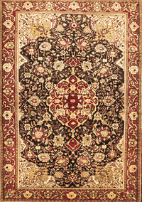 Medallion Brown Traditional Rug, tr562brn