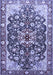 Medallion Blue Traditional Rug, tr562blu