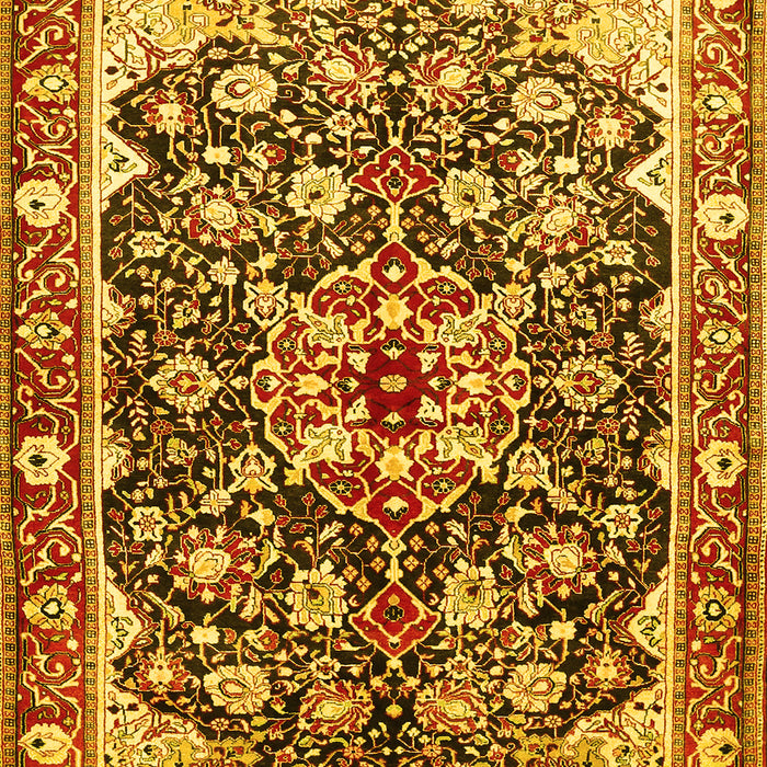 Medallion Yellow Traditional Rug, tr562yw