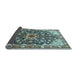 Sideview of Medallion Light Blue Traditional Rug, tr562lblu