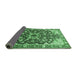 Sideview of Medallion Emerald Green Traditional Rug, tr562emgrn