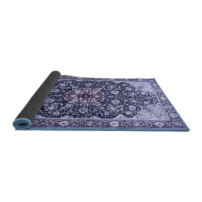 Sideview of Medallion Blue Traditional Rug, tr562blu