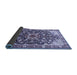 Sideview of Medallion Blue Traditional Rug, tr562blu