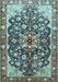 Medallion Light Blue Traditional Rug, tr562lblu