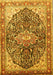 Medallion Yellow Traditional Rug, tr563yw