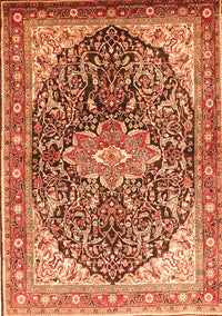 Medallion Orange Traditional Rug, tr563org