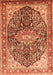 Medallion Orange Traditional Rug, tr563org