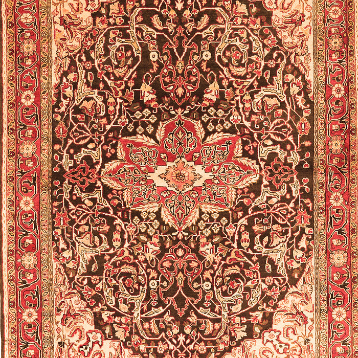 Medallion Orange Traditional Rug, tr563org