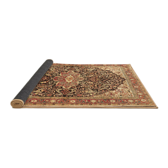 Sideview of Medallion Brown Traditional Rug, tr563brn