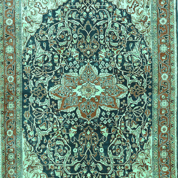 Medallion Turquoise Traditional Rug, tr563turq