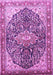 Machine Washable Medallion Purple Traditional Area Rugs, wshtr563pur