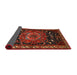 Sideview of Traditional Sienna Brown Persian Rug, tr564