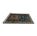 Sideview of Machine Washable Persian Light Blue Traditional Rug, wshtr564lblu