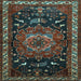 Square Persian Light Blue Traditional Rug, tr564lblu