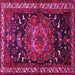 Square Persian Pink Traditional Rug, tr564pnk