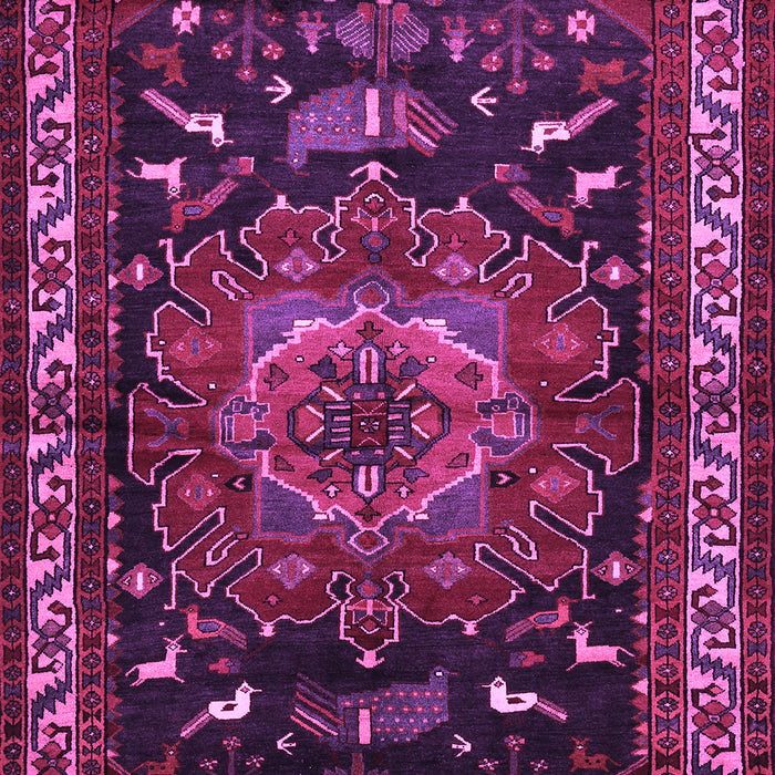 Machine Washable Persian Purple Traditional Area Rugs, wshtr564pur