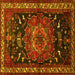 Square Persian Yellow Traditional Rug, tr564yw