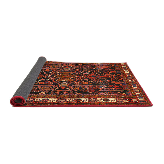 Sideview of Traditional Sienna Brown Animal Rug, tr565