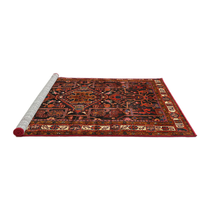 Sideview of Machine Washable Traditional Sienna Brown Rug, wshtr565