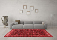 Machine Washable Animal Red Traditional Rug, wshtr565red