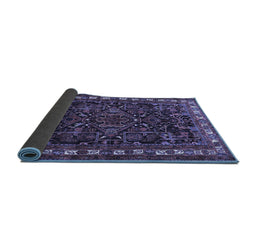 Sideview of Animal Blue Traditional Rug, tr565blu