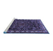 Sideview of Machine Washable Animal Blue Traditional Rug, wshtr565blu