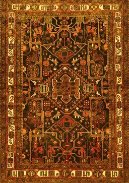 Animal Yellow Traditional Rug, tr565yw