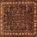 Square Animal Brown Traditional Rug, tr565brn