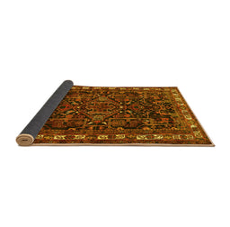 Sideview of Animal Yellow Traditional Rug, tr565yw